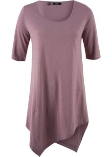 Футболка с рукавом 1/2 и асимметричным низом (фиолетовый матовый) Bonprix