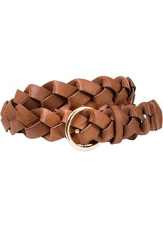 Плетеный ремень (коричневый/золотистый) Bonprix