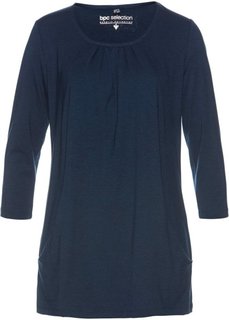 Удлиненная туника с карманами (темно-синий) Bonprix