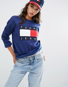 Свитшот с логотипом Tommy Jeans - Синий