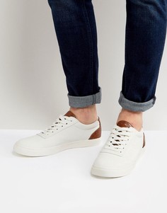 Белые кроссовки со светло-коричневой отделкой ASOS - Белый