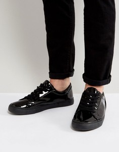 Лакированные черные кроссовки ASOS - Черный
