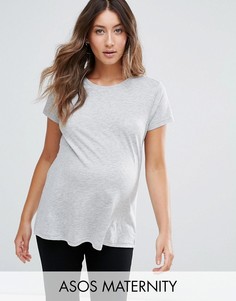 Футболка для беременных с круглым вырезом ASOS Maternity - Серый