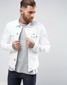 Белая рваная джинсовая куртка Wrangler The Slim Authentic - Белый
