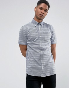 Облегающая рубашка в полоску с короткими рукавами Jack &amp; Jones - Темно-синий