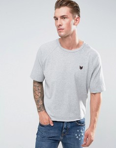 Футболка с вышитым котом Diesel T-Gene - Серый