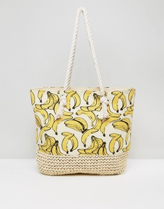 Пляжная сумка с бананами New Look - Желтый