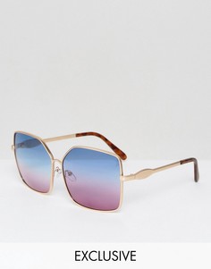 Солнцезащитные очки с сине-розовыми стеклами AJ Morgan эксклюзивно для ASOS - Синий