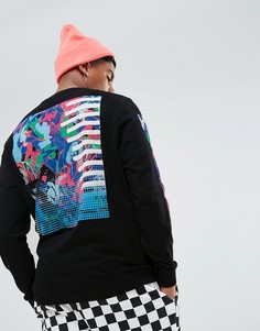 Лонгслив с принтом ASOS x MTV - Черный
