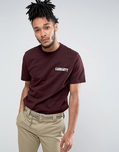 Футболка классического кроя с надписью Carhartt WIP College - Красный