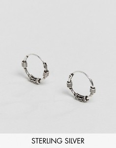 Серебряные серьги-кольца DesignB эксклюзивно для ASOS - Серебряный