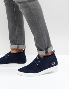 Кеды средней высоты из вощеного хлопка Fred Perry Shields - Черный
