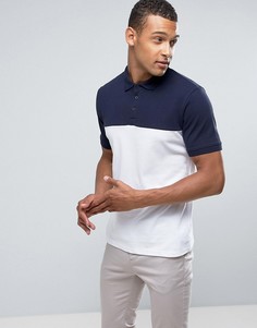 Поло со вставками Burton Menswear - Белый