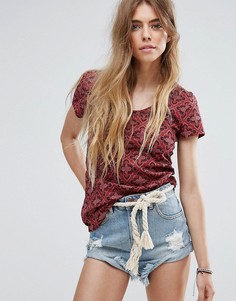 Футболка с принтом Gandys - Красный