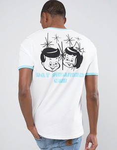 Свободная футболка с принтом Day Dreamers Club на спине ASOS - Белый