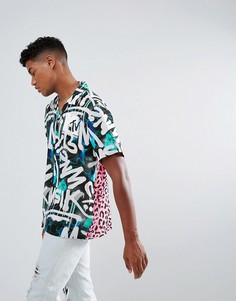 Oversize-рубашка с принтом ASOS x MTV - Белый