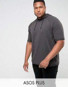 Худи с короткими рукавами ASOS PLUS - Черный