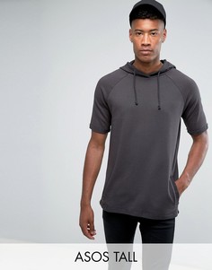 Худи с короткими рукавами ASOS TALL - Черный