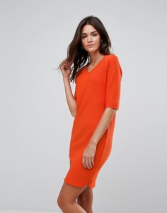 Платье с V-образным вырезом b.Young - Оранжевый