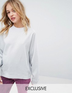Свитшот цвета металлик Monki - Серый
