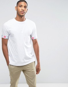 Свободная футболка с отворотами в пастельную решетчатую клетку ASOS - Белый