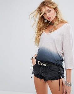 Футболка с эффектом деграде Free People Strawberry - Черный