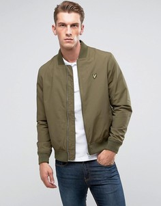 Бомбер с логотипом Lyle &amp; Scott - Зеленый
