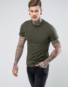 Полосатая футболка Brave Soul - Зеленый