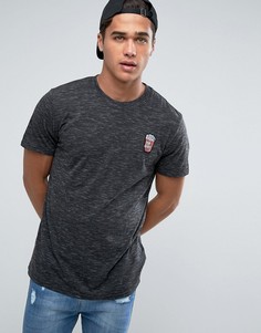 Футболка с вышитым логотипом в виде попкорна Brave Soul - Черный