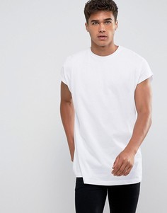 Длинная белая оversize-футболка ASOS - Белый