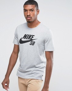 Серая футболка с логотипом Nike SB 821946-069 - Серый