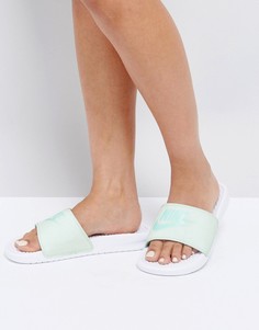 Зеленые шлепанцы Nike Benassi - Зеленый