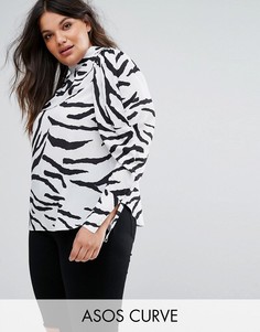 Топ с принтом ASOS CURVE - Мульти