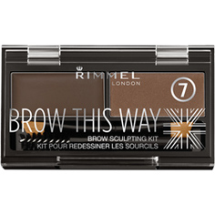 RIMMEL Тени для бровей Brow This Way № 002 средне-коричневый