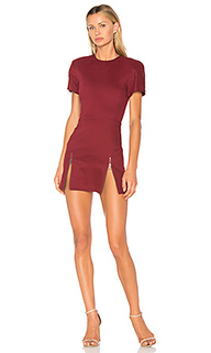 High zip slit mini dress - VATANIKA