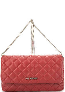 Стеганая сумка с откидным клапаном Love Moschino