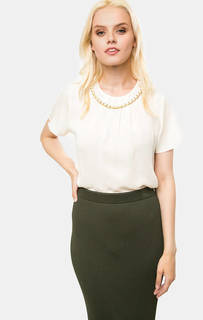 Шелковая блуза с металлическим декором Michael Michael Kors