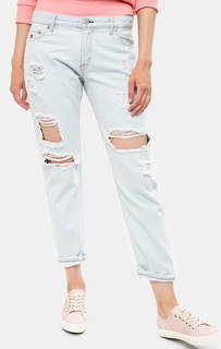 Голубые рваные джинсы бойфренды Hilfiger Denim