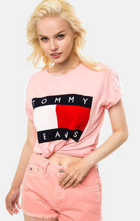 Хлопковая футболка с короткими рукавами Hilfiger Denim