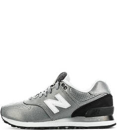 Кожаные кроссовки на шнуровке New Balance