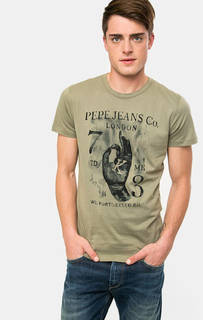 Хлопковая футболка с короткими рукавами Pepe Jeans