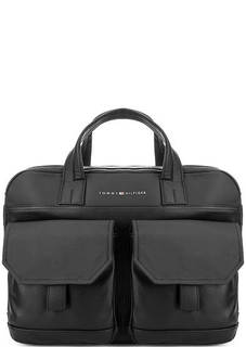 Черная сумка через плечо с короткими ручками Tommy Hilfiger