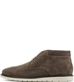 Коричневые ботинки из натуральной замши Tommy Hilfiger