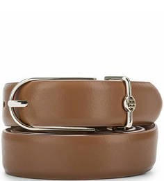 Кожаный ремень коричневого цвета Tommy Hilfiger