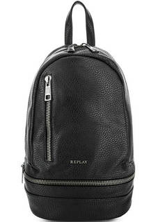Черный рюкзак с одним отделом на молнии Replay