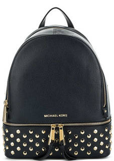 Кожаный рюкзак с металлической отделкой Michael Michael Kors