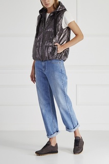 Кожаный жилет Brunello Cucinelli