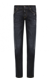 Джинсы прямого кроя с контрастной прострочкой Dolce & Gabbana