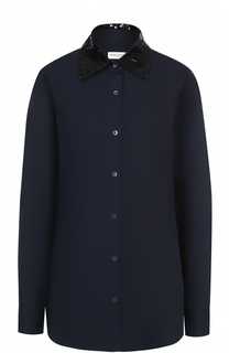 Блуза свободного кроя с декорированным воротником Dries Van Noten