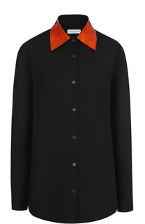 Блуза свободного кроя с декорированным воротником Dries Van Noten